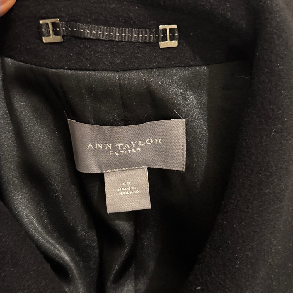 Ann Taylor Petite Wool &  Agora Coat | Size 4P | Black - Picture 6 of 9